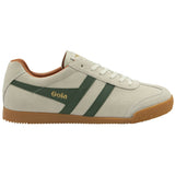 Gola Classics Men's Harrier Suede Trainers - Off White/Evergreen/Moody Orange