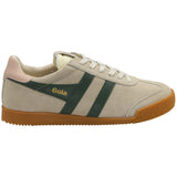 Gola Classics Women's Elan Trainers - Wheat/Evergreen/Pearl Pink