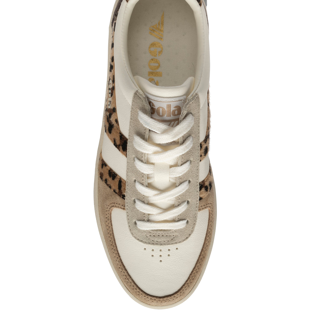 Women's Grandslam Safari Trainers - Off White/Light Caramel/Leopard/Mocha