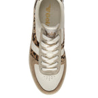 Women's Grandslam Safari Trainers - Off White/Light Caramel/Leopard/Mocha