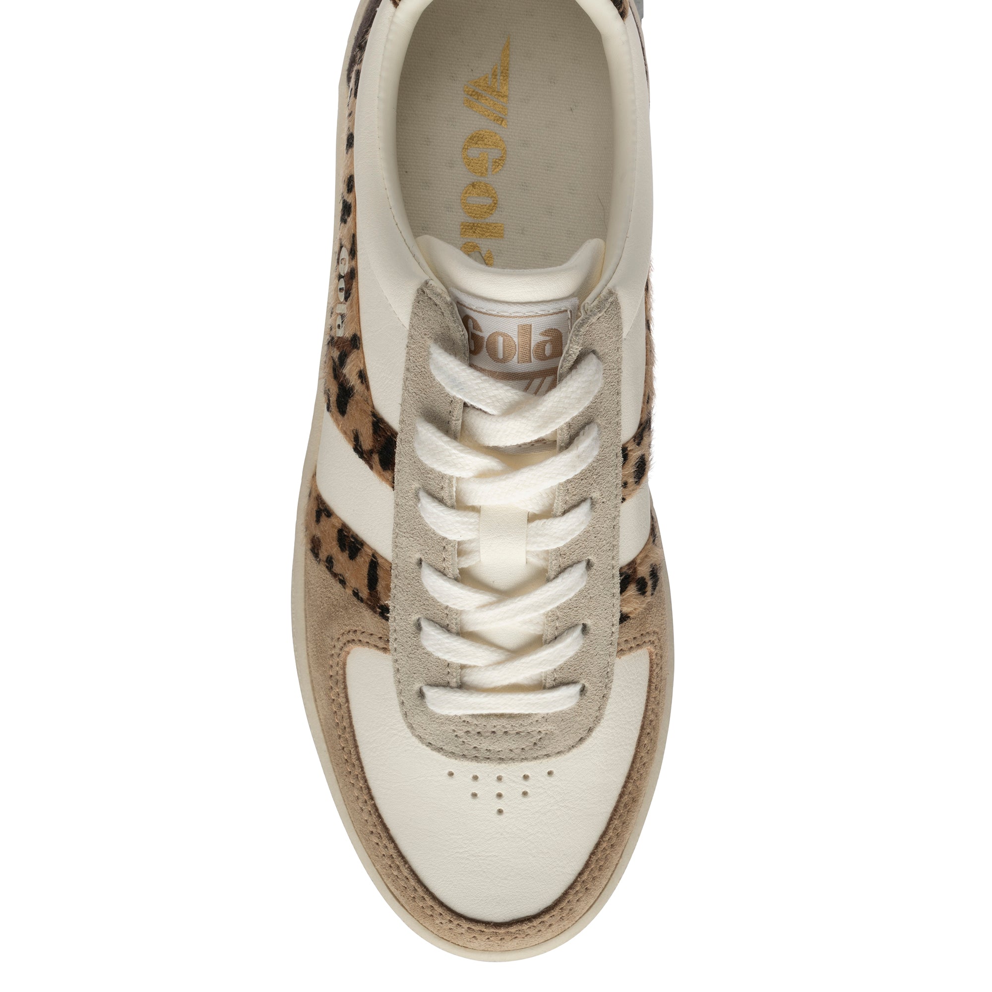 Women's Grandslam Safari Trainers - Off White/Light Caramel/Leopard/Mocha