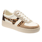 Women's Grandslam Safari Trainers - Off White/Light Caramel/Leopard/Mocha