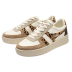 Women's Grandslam Safari Trainers - Off White/Light Caramel/Leopard/Mocha